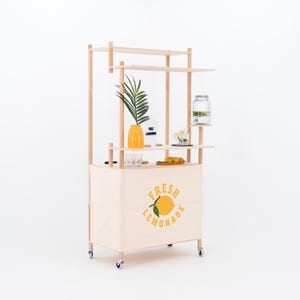 Collapsible Display Cart BC-04-W-NT for pop up shops, trade shows, events | natural color