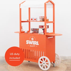 Custom color display cart VC-11-W-ML for events and shows | Perfect for Experiential Marketing