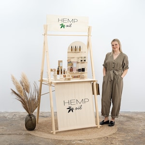 Vendor display stand VC-01-NT with front panel and sun canopy options