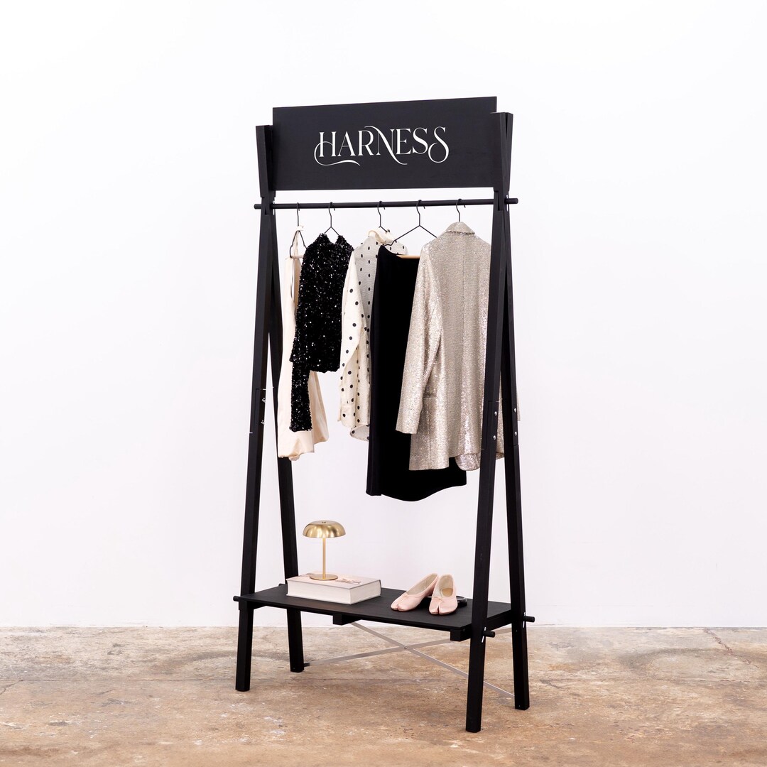 Portable A-frame Rack VR-02-BL | Black Color | Collapsible Clothing ...