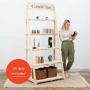 Portable Shelving Unit | Freestanding Display Rack for Trade Shows, Shops & Events | VS-05-NT