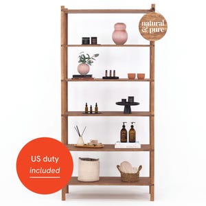 Scaffalatura modulare BS-01-CF / Scaffalatura portatile in legno naturale per negozi temporanei e fiere