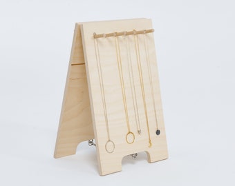 Necklace stand | wooden shop and craft fair display