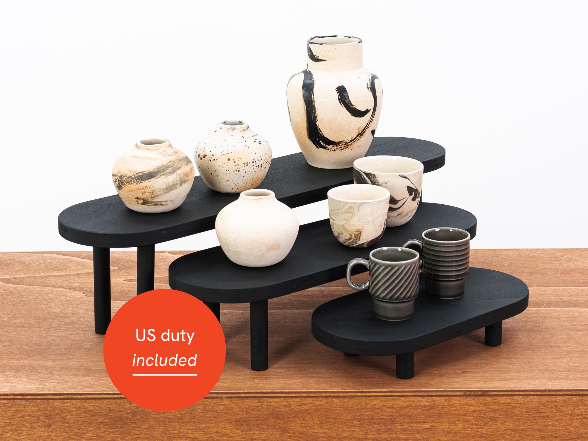 Set of 3 Risers VAR-10-BL | Black Color - Etsy