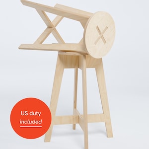 Bar stool VT-02-NT 63cm high (24 3/4&quot;) | natural color
