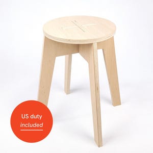 Modern plywood stool VT-01-NT 45cm (17 3/4 &quot;) | natural color