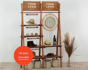 Présentoir VRS-01-CF avec tringle à vêtements | présentoir pliable