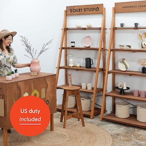 Set Budapest Cf: Vendor Booth Setup, Check Out Counter Vc-03-Cf & Shelves Vs-05-Cf, Coffee, Perfect For Events And Shops, Lightweight
