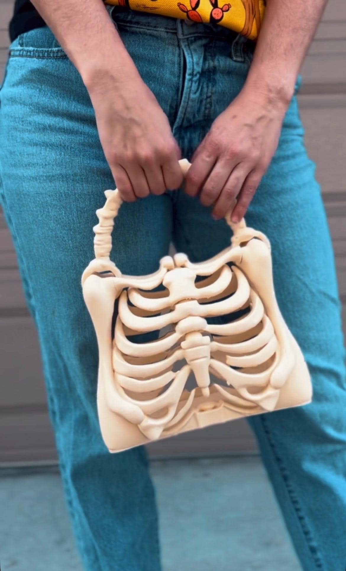 デニムボーンバッグ　skeleton printed shoulderbag デニムボーンバッグ skeleton printed shoulderbag 2 Kapital bone