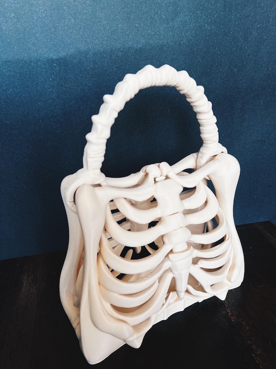 3D Printed Skeleton Bone Bag - Gothic - Halloween Bone Purse