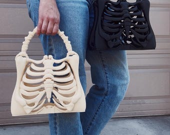 3D Printed Skeleton Bone Bag - Gothic - Halloween Bone Purse