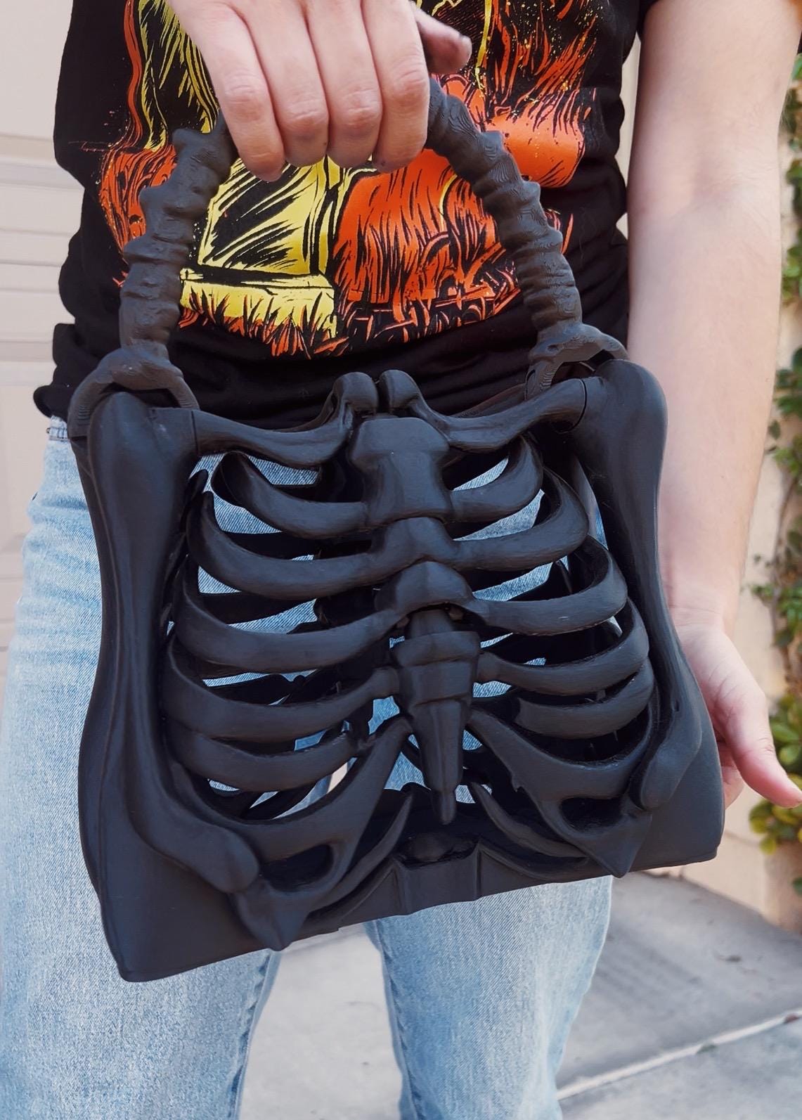 3D Printed Skeleton Bone Bag - Gothic - Halloween Bone Purse