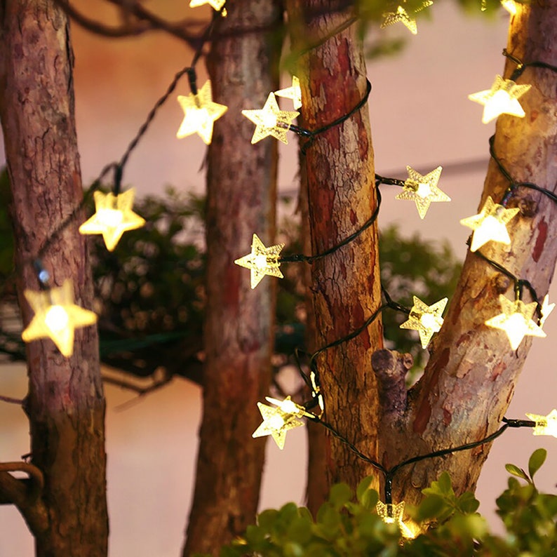 Twinkle Fairy Star LED Solar String Lights
