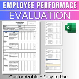 Performance Appraisal Form (Employee) - MS Excel Form Template