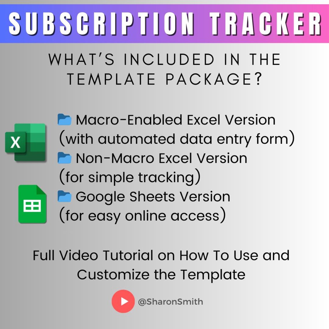Monthly Subscription Tracker Template | Excel & Google Sheets | Track ...