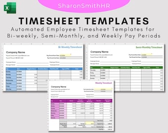 Può includere: Tre diversi modelli di fogli presenze per periodi di pagamento bisettimanali, semimensili e settimanali. Ogni modello include campi per il nome del dipendente, le date di inizio e fine del periodo di pagamento e le ore lavorate giornaliere. I modelli sono progettati per il tracciamento automatizzato dei fogli presenze dei dipendenti.