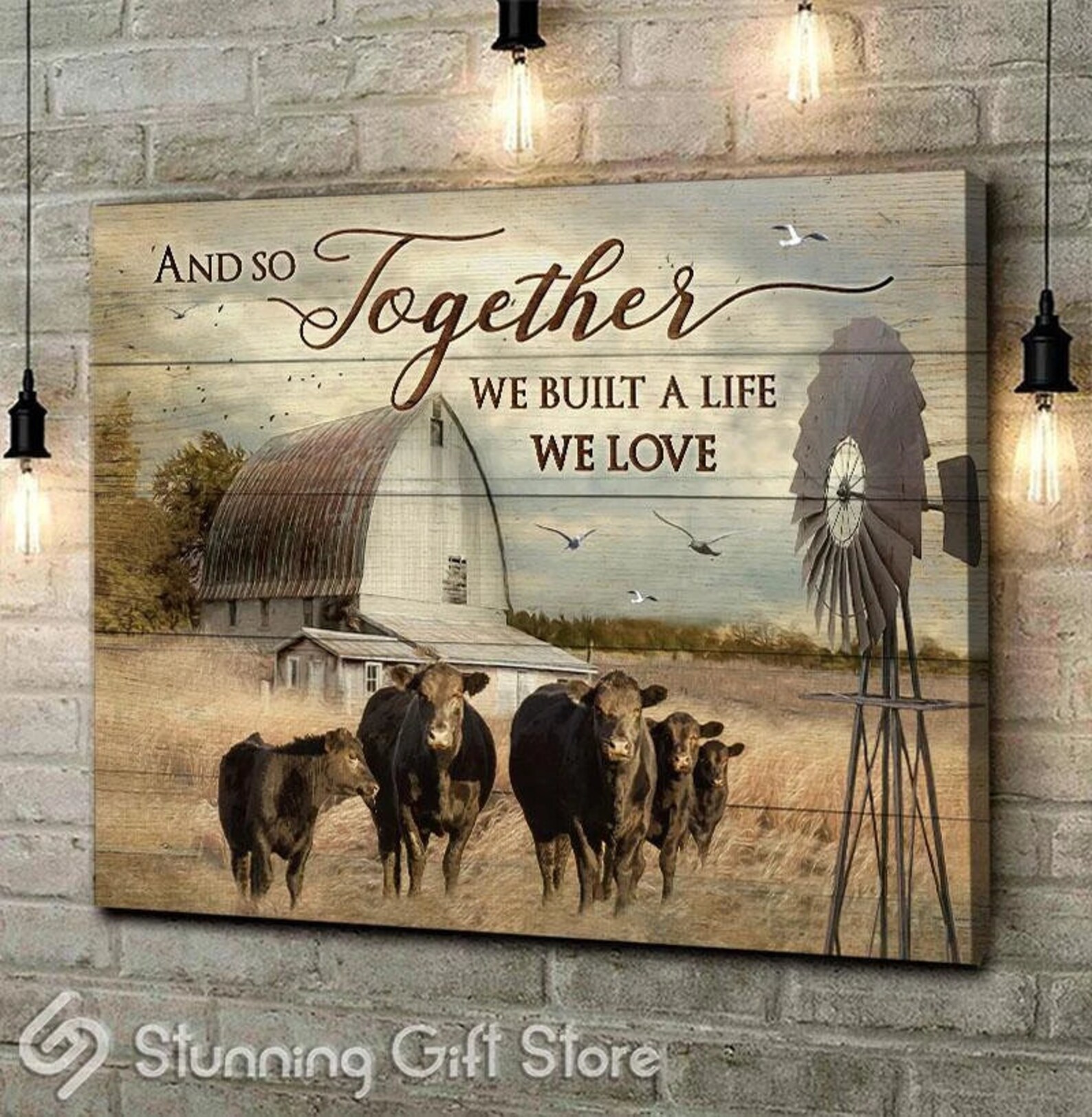 Canvas Painting Wall Art Print Wall Decor Farm Canvas Print Etsy