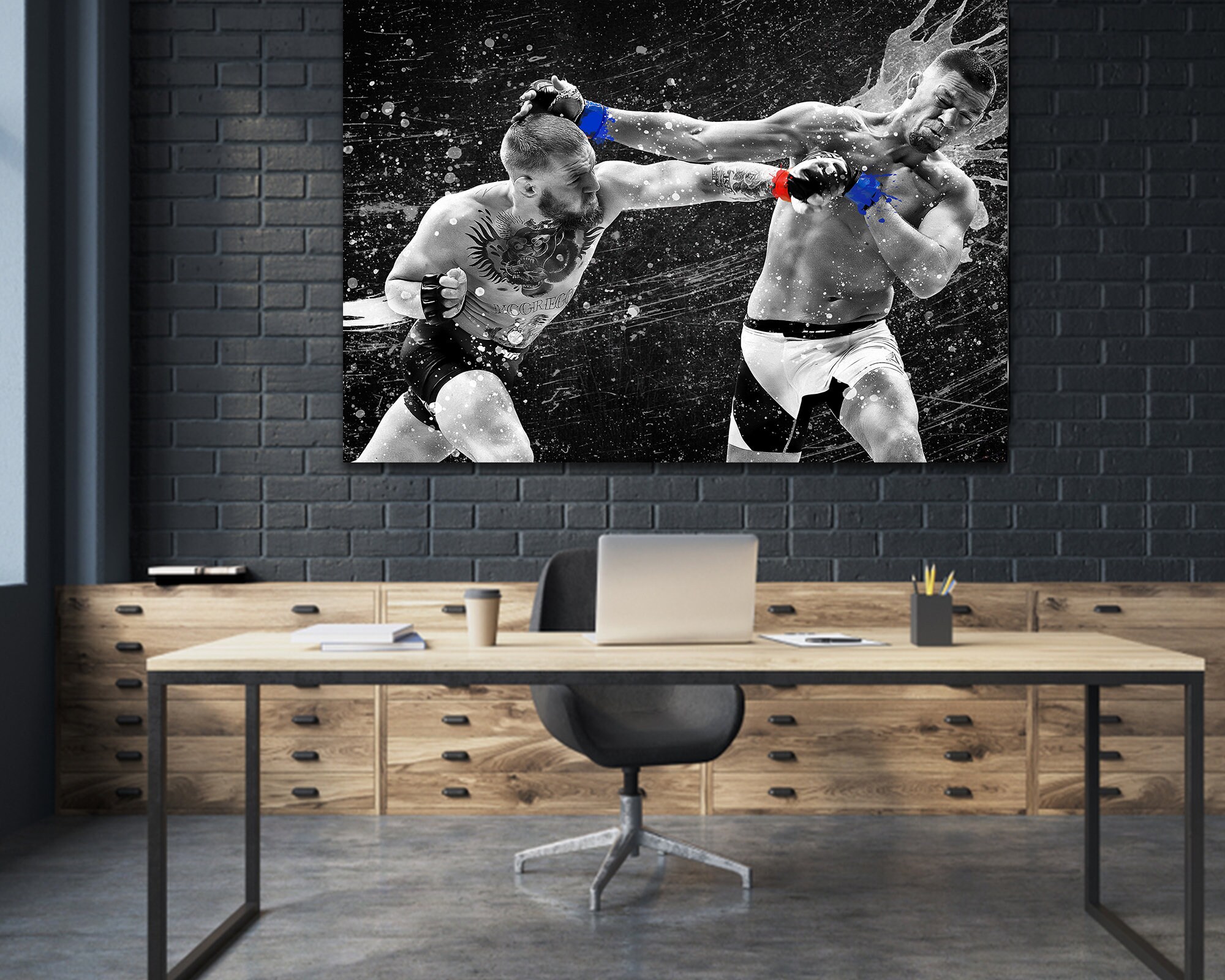 UFC Boxing Canvas UFC MMA Wall Art Sport Motivation Art Etsy