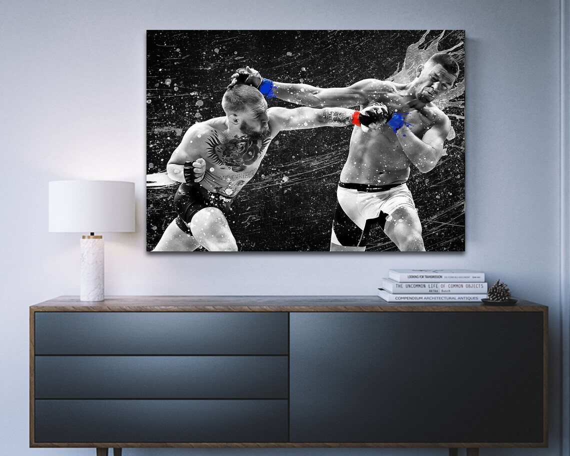 UFC Boxing Canvas UFC MMA Wall Art Sport Motivation Art Etsy
