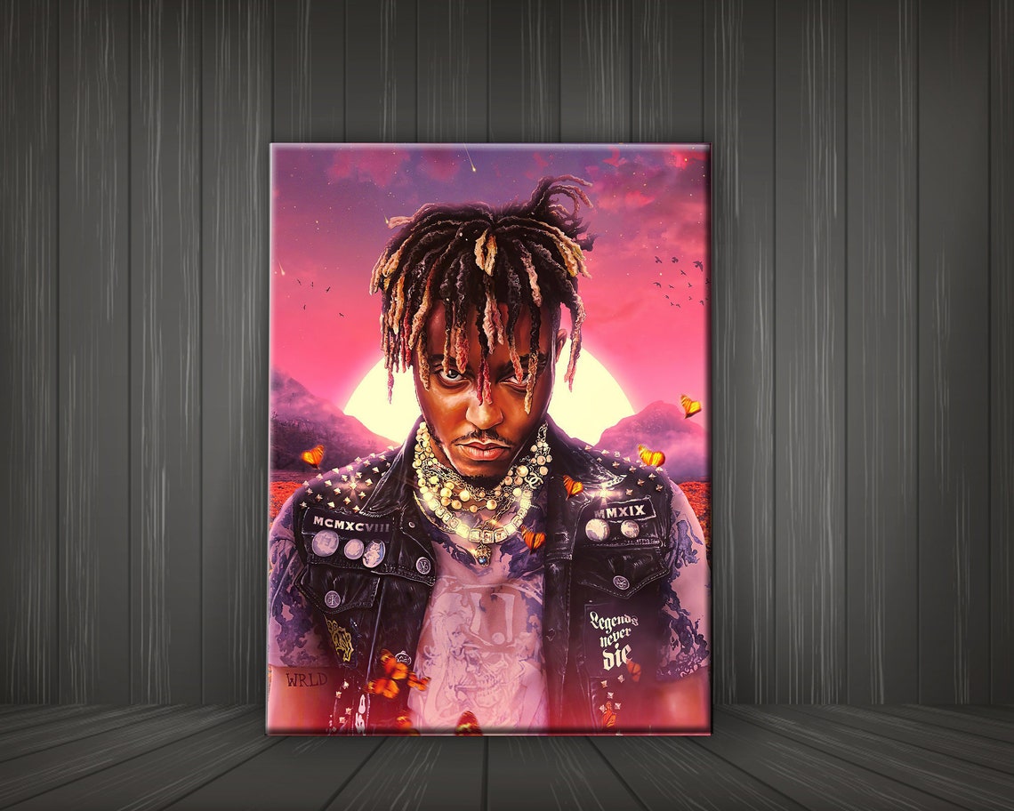 Juice WRLD Canvas Music Artist Wall Art Rap Music Iconic Art Etsy