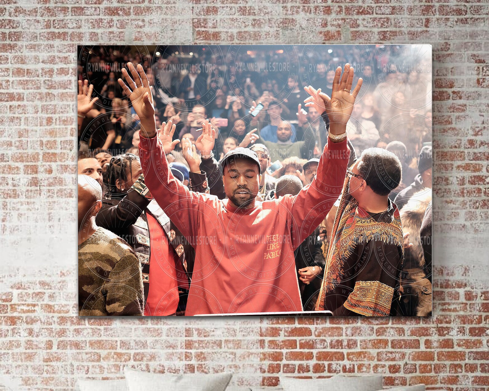 Kanye West Canvas The Life Of Pablo Album Wall Art American Etsy