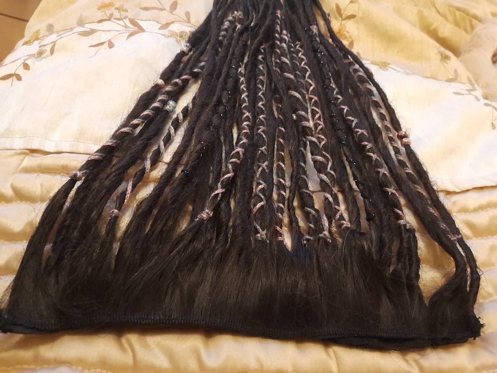 Dreadlock clip in extension piece 16 hair wrap dread Etsy