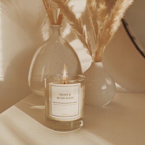 Luxury Soy Wax Candle | Pomegrante Noir | Peony & Blush Suede I LD Scents I Vegan I Eco-Friendly I Natural I