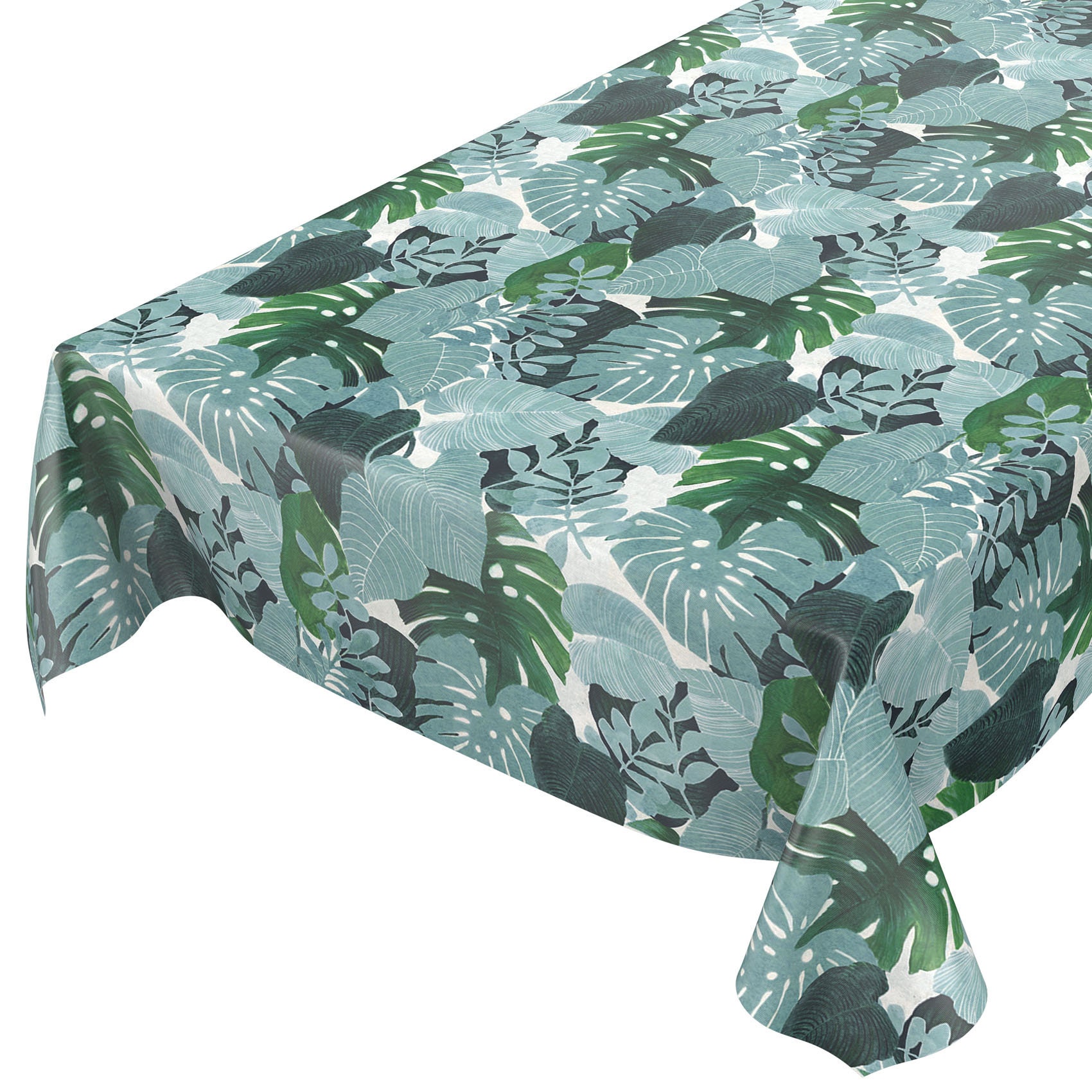 Tablecloth washable wax cloth Tropic leaves foliage green 160 | Etsy