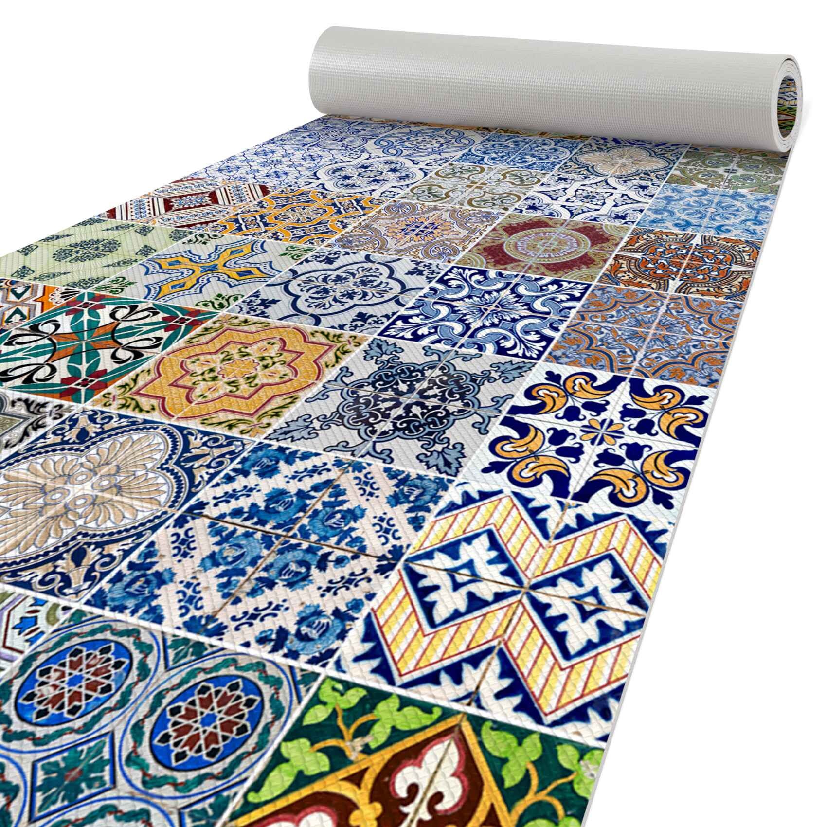 Küchenläufer Isolierend Fliesen Mosaik Mehrfarbig 50cm Breit | Etsy