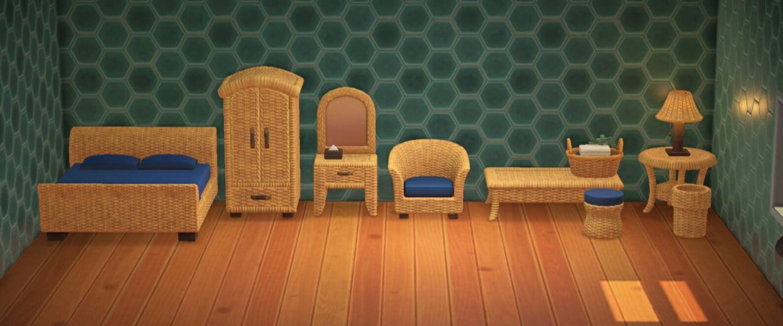 Rattan Furniture Set Any Color Animal Crossing New Etsy