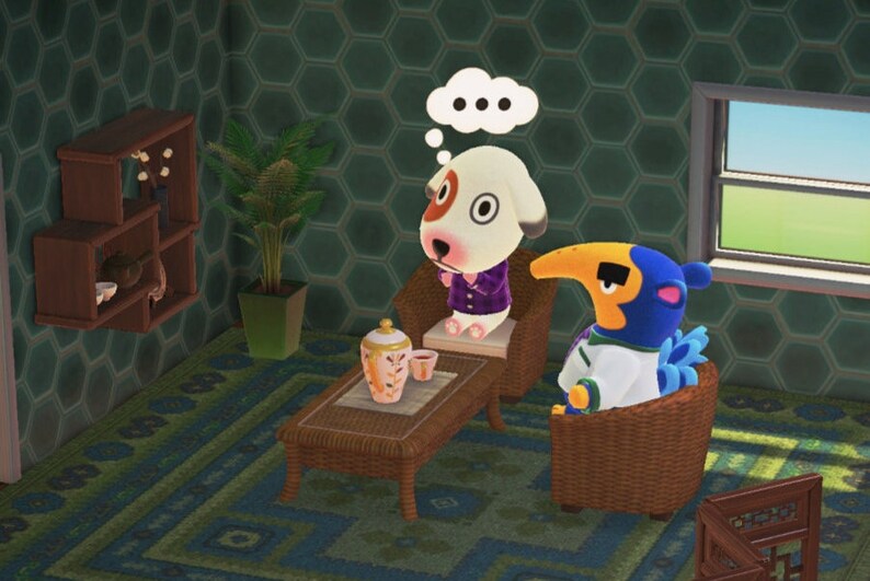 Rattan Furniture Set Any Color Animal Crossing New Etsy