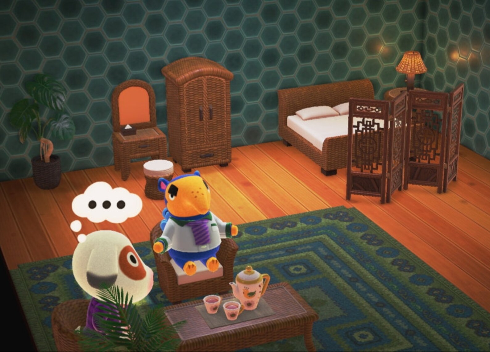 Rattan Furniture Set Any Color Animal Crossing New Etsy