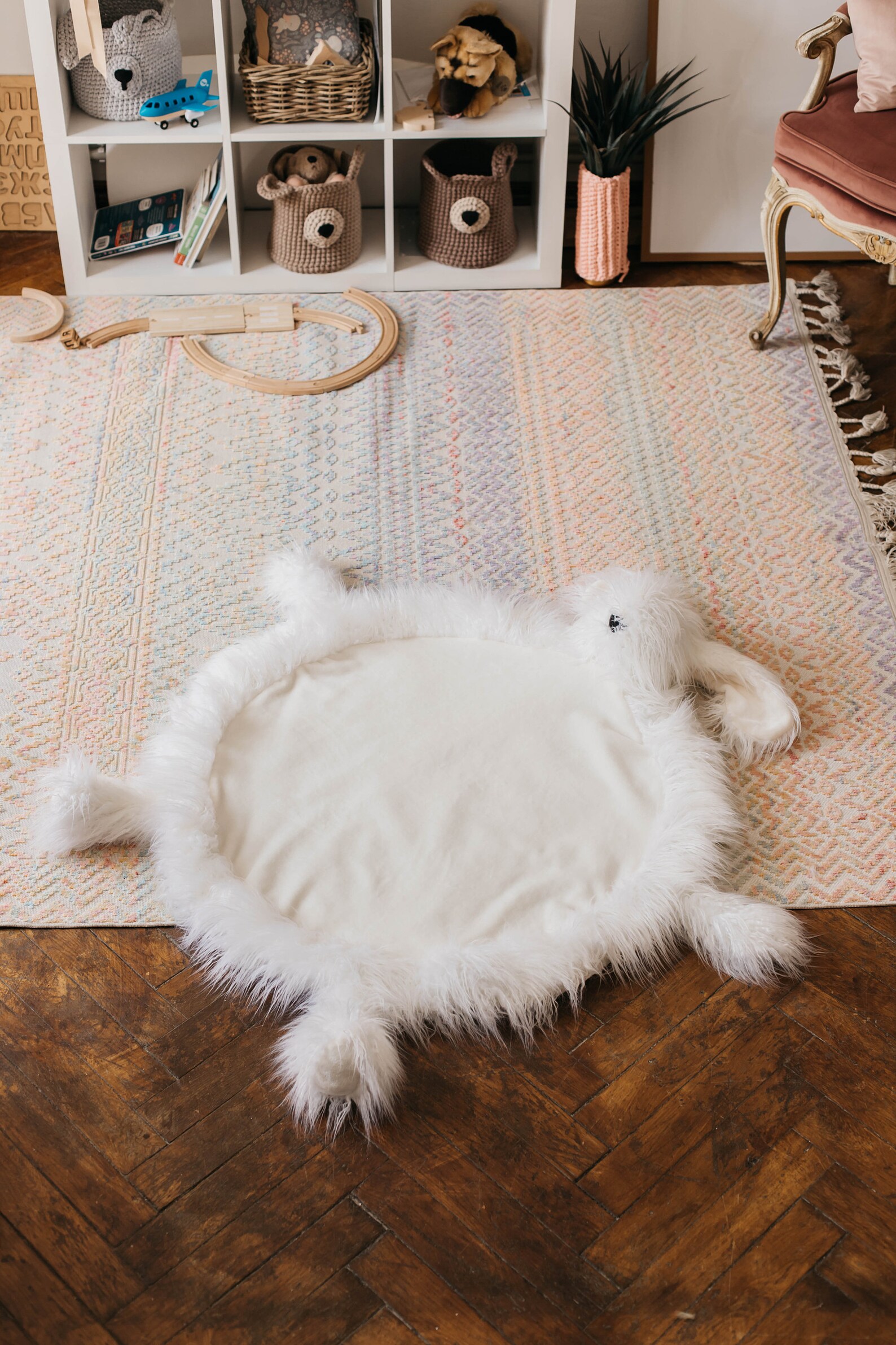 PLUSH Rabbit RUG BUNNY nursery decor gift for baby shower Etsy