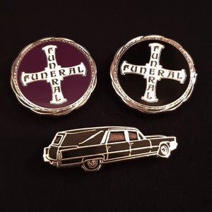 Hearse and/or Funeral Pin Set