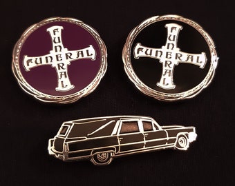 Hearse and/or Funeral Pin Set