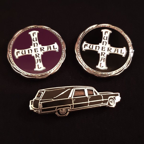 Hearse and/or Funeral Pin Set