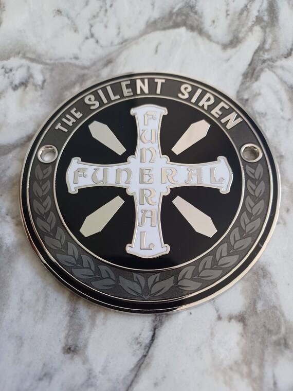 The Silent Siren Hearse Automobile Grille Badge - Etsy