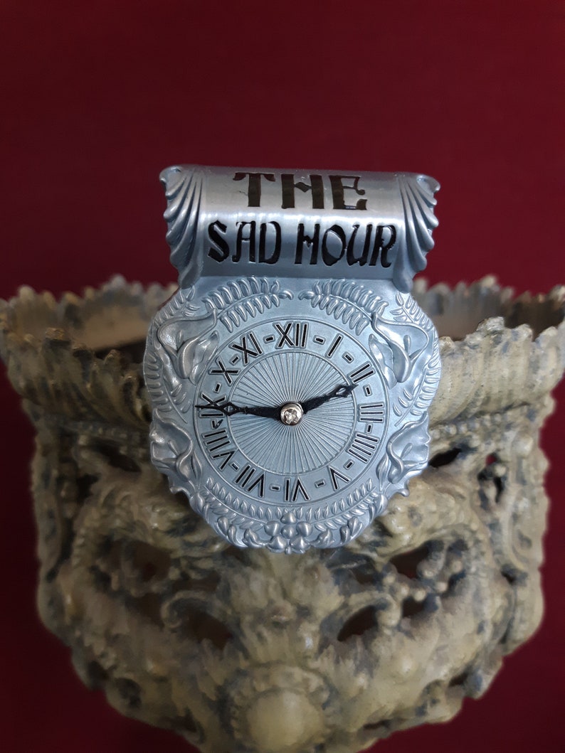 The Sad Hour Death Clock Funeral Badge / Pin / Emblem Etsy