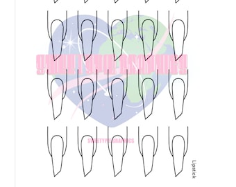 Nail Practice Template Etsy UK