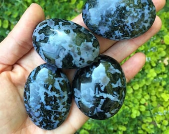 Mystic Merlinite Palm Stone | Indigo Gabbro Palms in Wholesale | Mystic Merlinite Worry Stone | Crystal Pebbles | Pocket Stone