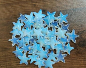 Opal Star Crystals: Crescent Moon Shape, Crystal Grid (10 Pieces)