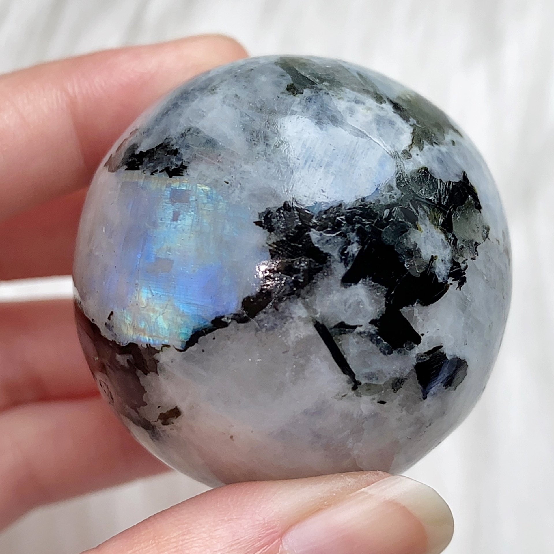 Rainbow Moonstone Sphere Crystal Sphere Healing Crystal Etsy