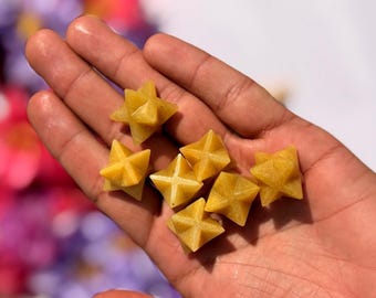 Yellow Aventurine Merkaba Stars | Healing Crystals for Chakra Balancing & Reiki Energy Work