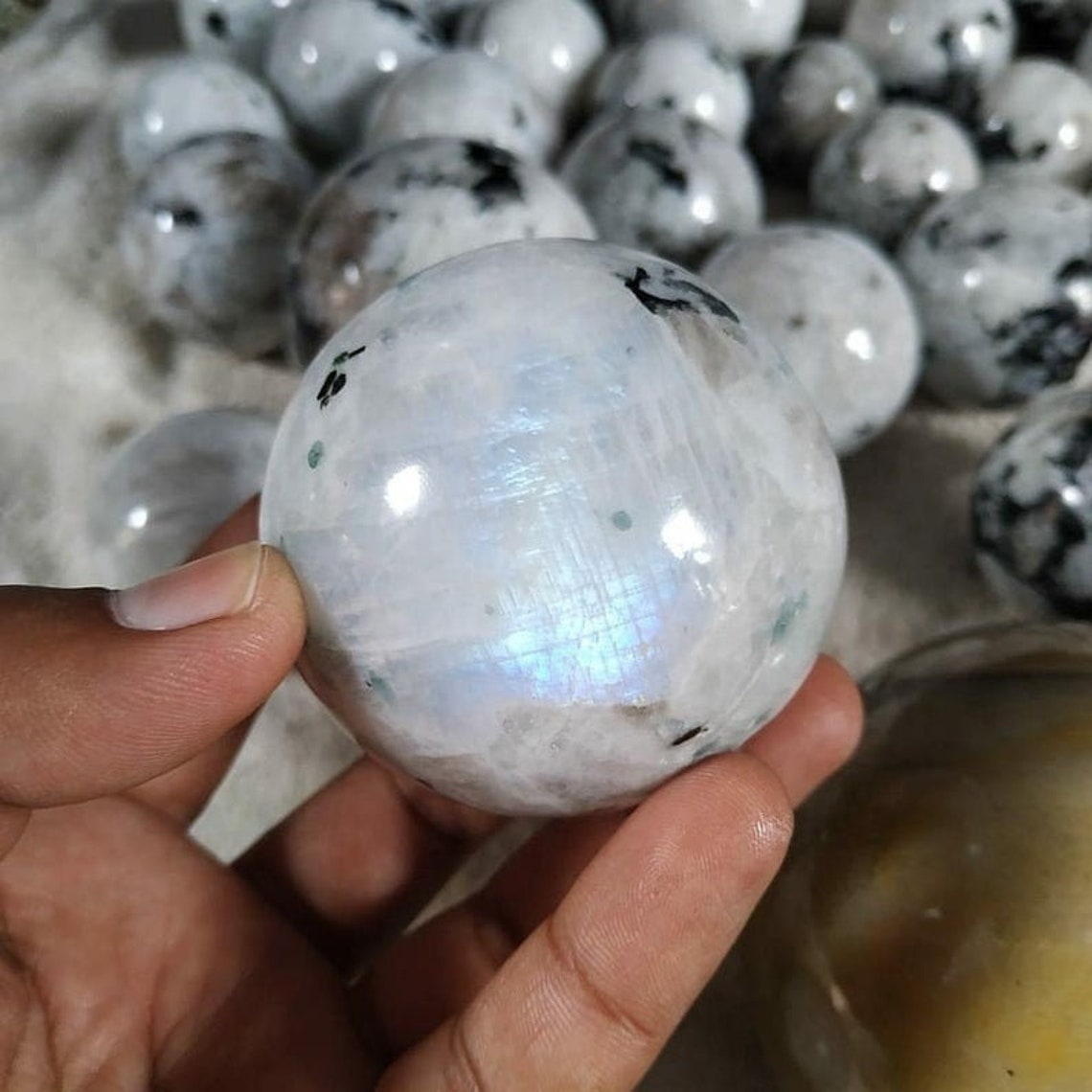1 Kg Rainbow Moonstone Sphere Wholesale Gemstone Spheres Etsy