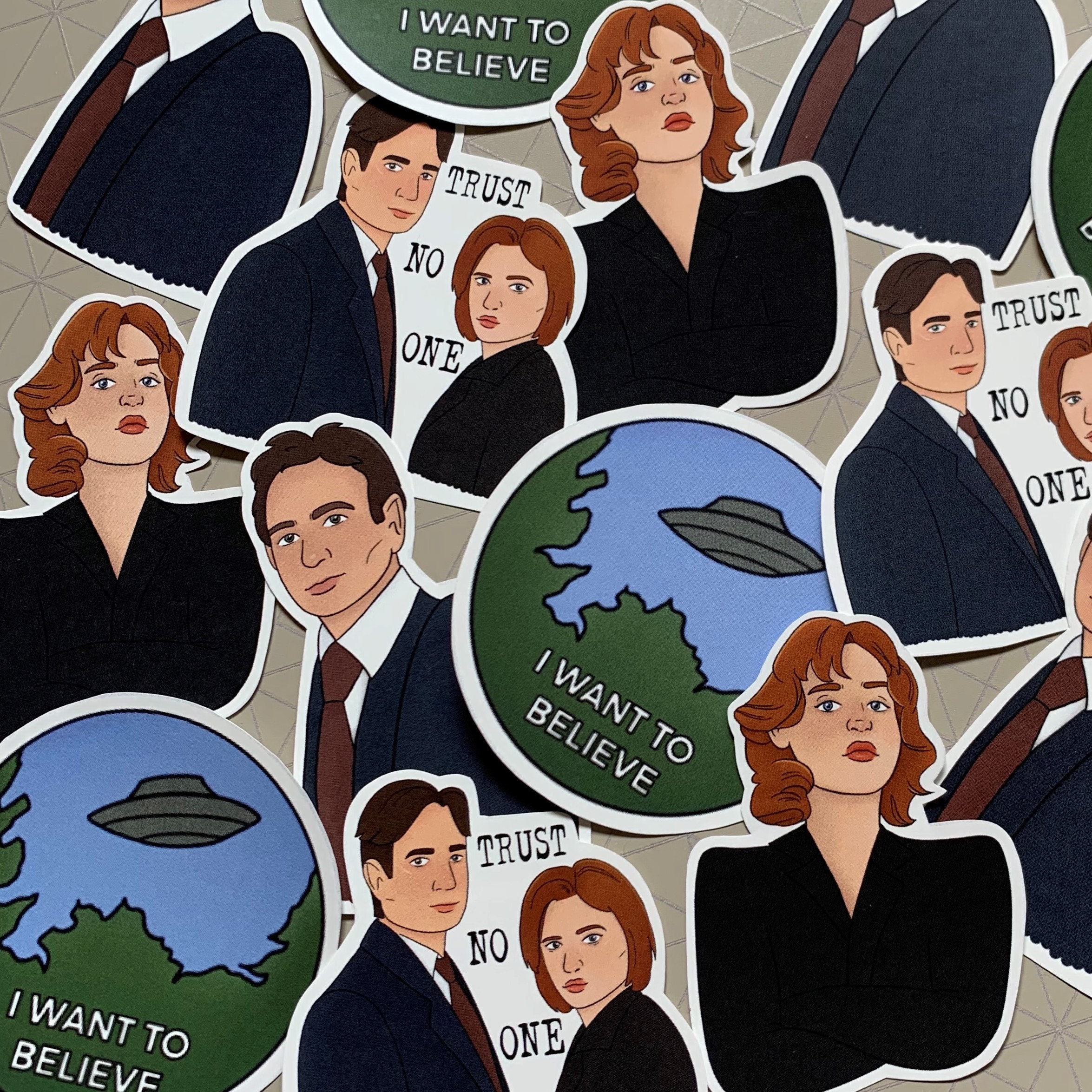 XFiles Waterproof Sticker Pack Pegatinas resistentes a la Etsy
