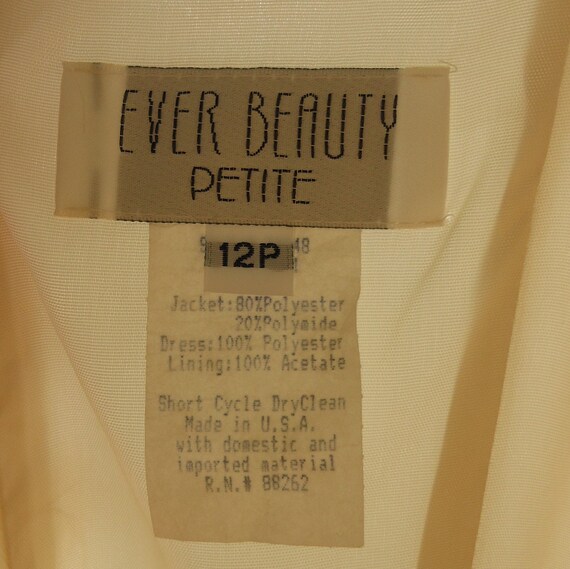 Vintage Gown Simple Bridal PETITE Size 12P Long S… - image 9