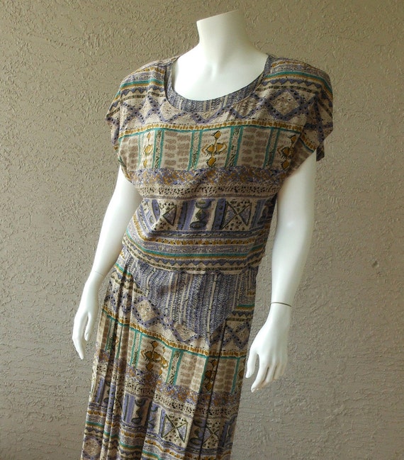 Vintage 90s Relaxed Culottes & Top Aztec Print