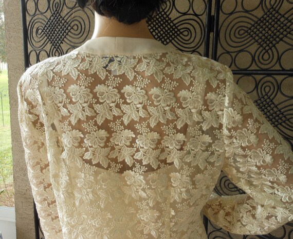 Vintage Gown Simple Bridal PETITE Size 12P Long S… - image 8
