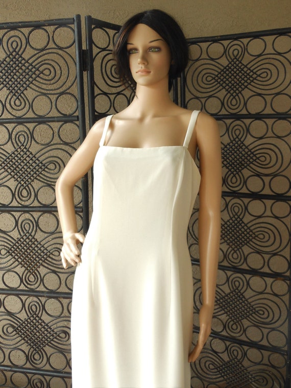 Vintage Gown Simple Bridal PETITE Size 12P Long S… - image 6