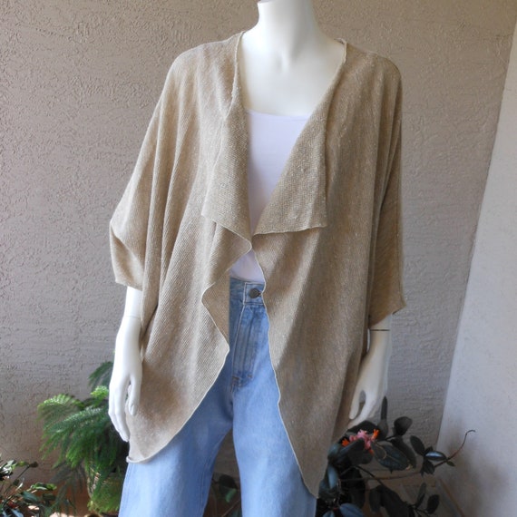 Vintage Cocoon Drape Woven Jacket Size Small Size… - image 8